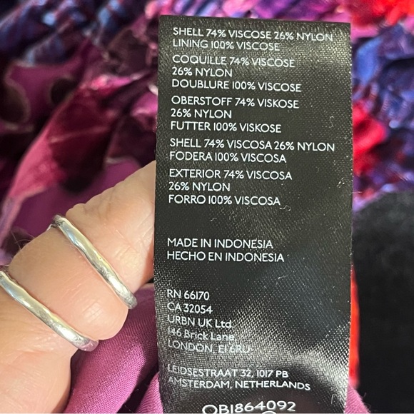 Nina Pace for Anthropologie Velvet Burnout Maxi Skirt Purple Red Floral Size S - Picture 12 of 14